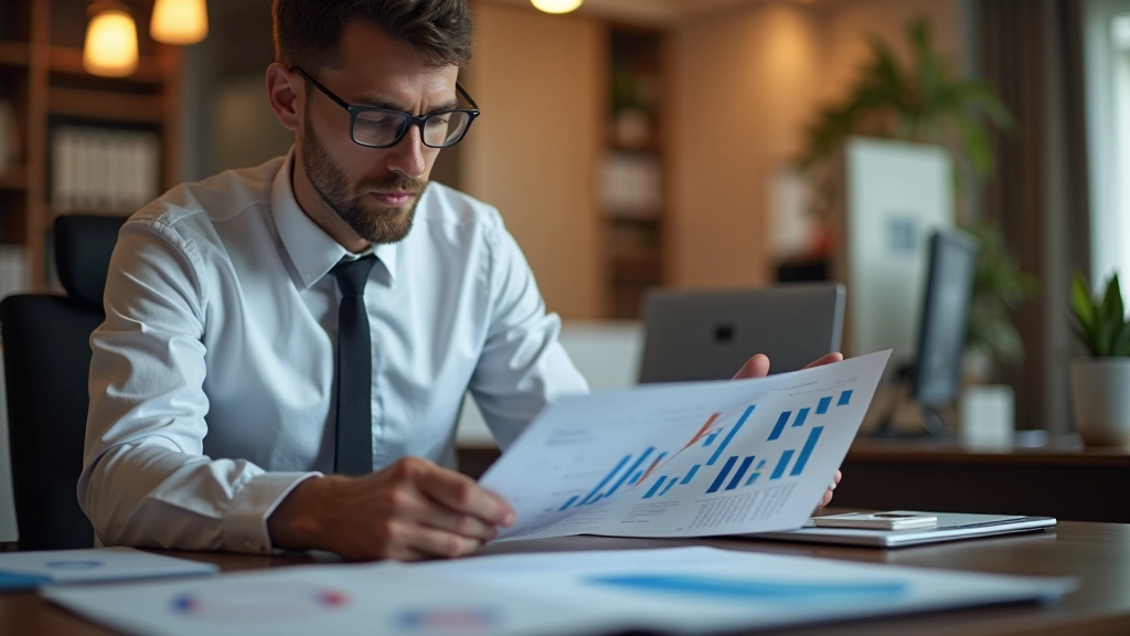 Poduzetnik analizira financijske podatke za planiranje pasivnog dohotka