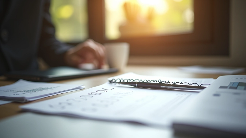 Radni prostor s notebookom i financijskim materijalom